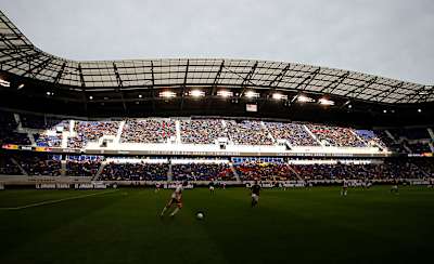 A game between the New York Red Bulls and the Colorado Rapids in 2012