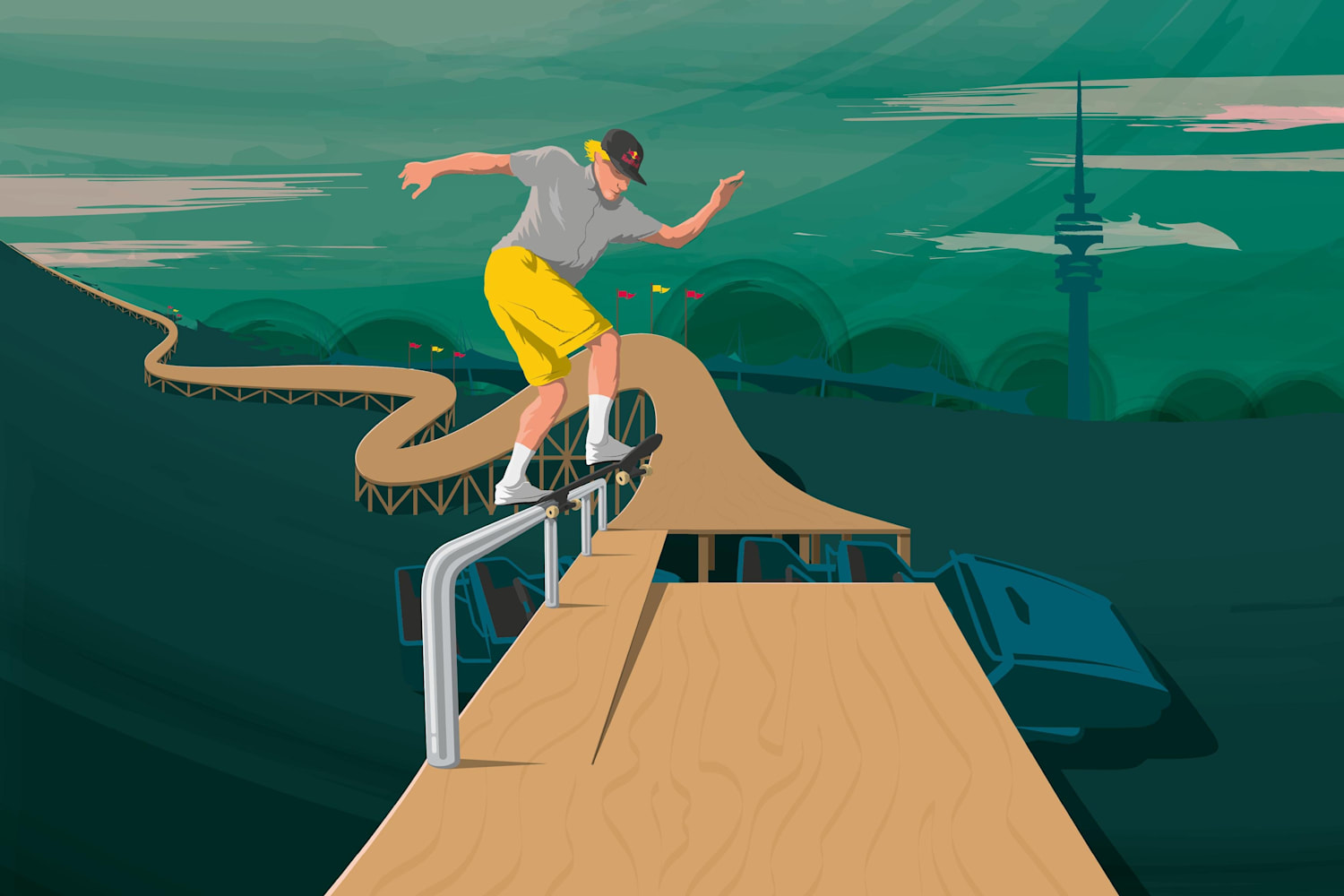 Red Bull Roller Coaster skate event preview **video**