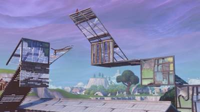 Screenshot from Fortnite shows a building