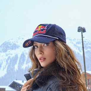 Eileen Gu poses for a portrait for Vogue in Livigno, Italy on February 2, 2026.   
