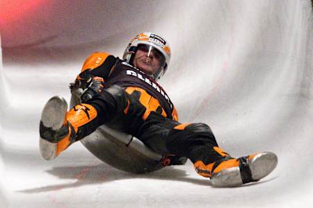 Polish athletes snowsailing at the world championships 2009.