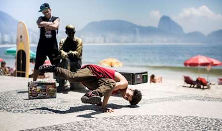 Victor before the 2012 Red Bull BC One World Final in Rio de Janeiro