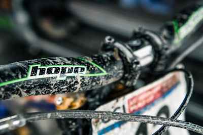 Prototype Hope handlebars, cut down to 740mm wide