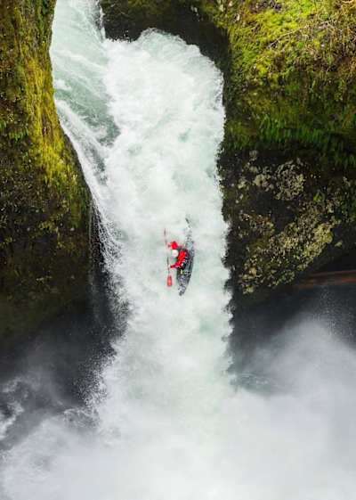 John Webster captures Ben Marr as he paddles Punchbowl in Oregon – shot for Red Bull Illume 2016.