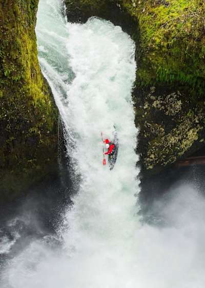 John Webster captures Ben Marr as he paddles Punchbowl in Oregon – shot for Red Bull Illume 2016.