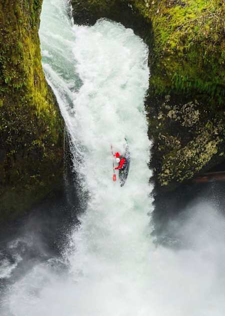 John Webster captures Ben Marr as he paddles Punchbowl in Oregon – shot for Red Bull Illume 2016.