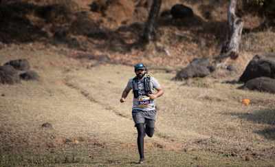 Trail runners participate in Deccan Ultra in the Western Ghats of India.