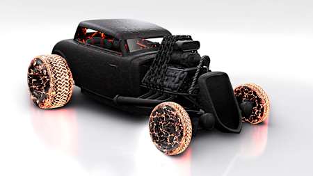 Screenshot aus The Crew Motorfest zeigt den Proto HuP One Burning Wheels Edition Dragster.