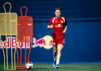 Neuzugang Rocco Reitz im Training bei RB Leipzig.