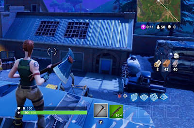 A screenshot from the new Junk Junction location in the Fortnite: Battle Royale video game.