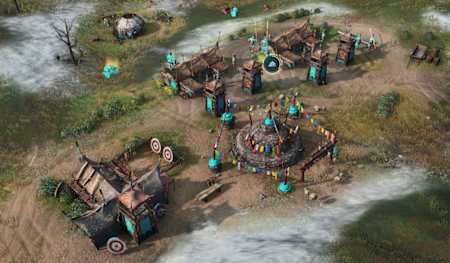 Verbesserte Produktion dank Platzieren der Gebäude rund um ein Obo