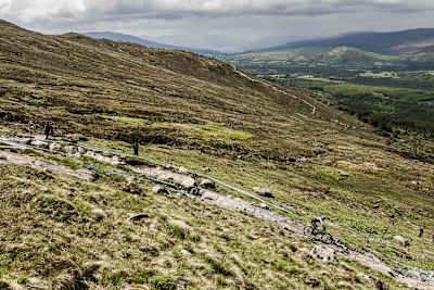 A view of the Fort William track during Fort 2017 UCI DH World Cup Rd2 practice on June 2, 2017
