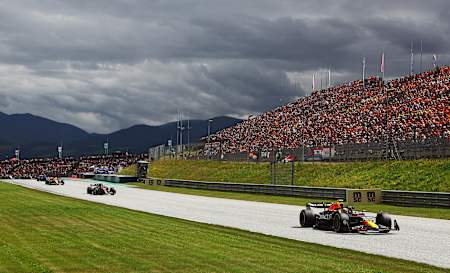 Max Verstappen of the Netherlands driving the (1) Oracle Red Bull Racing RB19 on track during the F1 Grand Prix of Austria at Red Bull Ring on July 02, 2023 in Spielberg, Austria