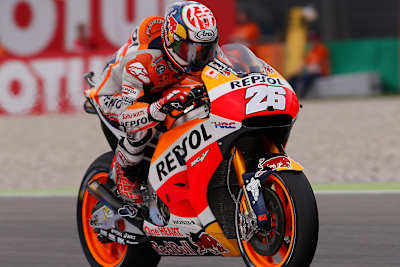 Dani Pedrosa fell victim to the conditions