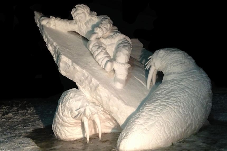 達人が教える雪像の作り方