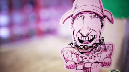 Steve Peat als Comic-Figur