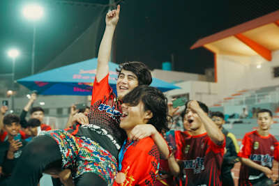 Ali Raza after being crowned Pakistan's National Parkour Champion