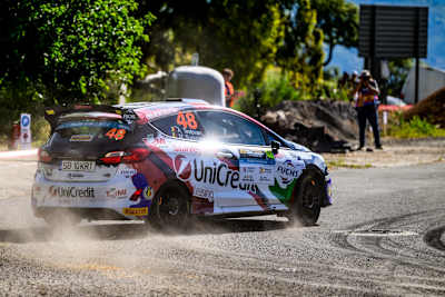 After her first rally start in 2023 Teslovan is competing internationally