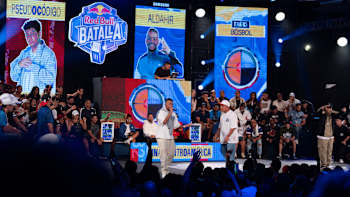 Aldahir performs against pseudocodigo of Red Bull Final Centroamerica 2024 in the Dominican Republic on August 10, 2024