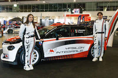 Lenzi and Mabellini get to fly the Lancia Corse HF flag for the first time