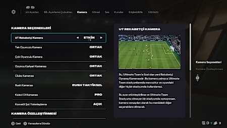 Yeni UT Rekabetçi Kamera yalnızca UT stadyumlarında kullanılabiliyor