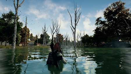 Nos metimos en un río. El objetivo de PUBG es mantenerse vivo.