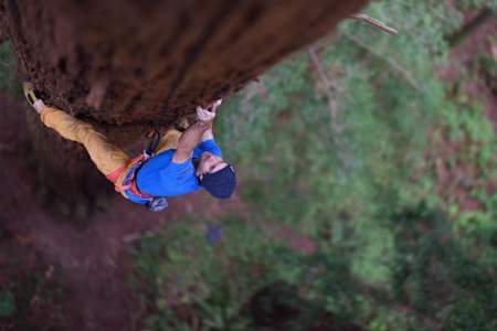 Climber Chris Sharma Ascends a Giant Redwood Tree 