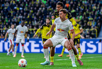 Willi Orban von RB Leipzig im Spiel vs. Borussia Dortmund.