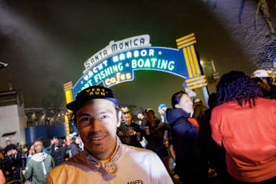Chilean ultramarathon runner Max Keith at the start of The Speed Project running relay race.