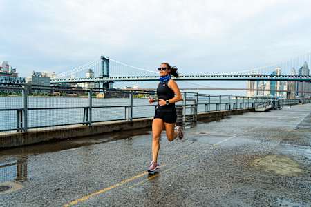 Participant during the Wings for Life World Run - App Run in New York 2020