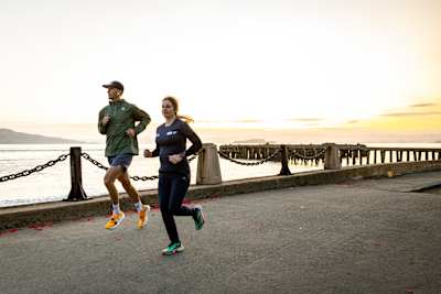 Nina Zarina and Dylan Bowman during the 2024 Wings for Life World Run