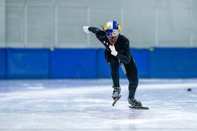 Maame Biney beim Speed Skating in Woodbridge, VA.