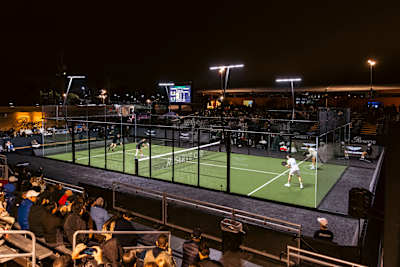 Padel court for the Reserve Cup in Miami, USA.