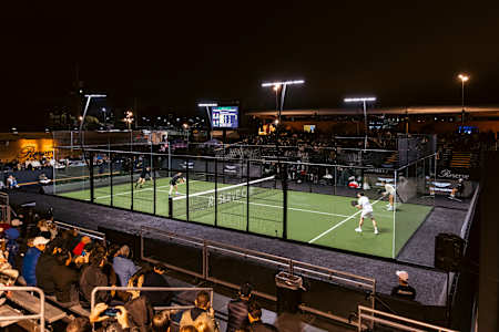 Padel court for the Reserve Cup in Miami, USA.