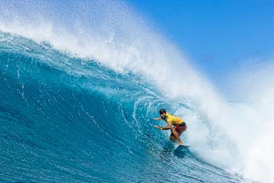 Jack Robinson surfing at Sunset Beach in Hawaii