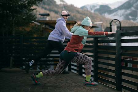 Sofia Goggia and Sinna are seen during One Day Like, Season 1 in Val di Fassa, Italy on January 5, 2023 