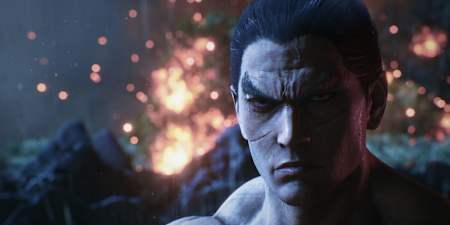 Kazuya from the Tekken series looks sinister