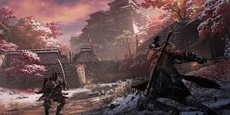 Ein Samurai stellt sich dem Helden in den Weg