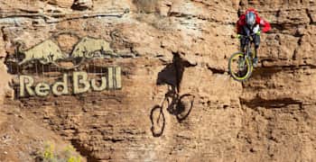 Cam Zink does a practice run at Red Bull Rampage in Virgin, UT, USA, on October 11, 2013.