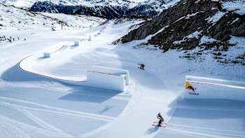 Pierre Vaultier seen on his ReShapes course in Serre Chevalier, France, February 3-4, 2022