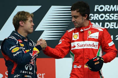 Sebastian Vettel Fernando Alonso GP Germania 2012