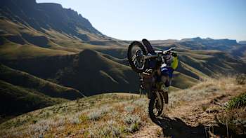 Wade Young pulling a wheelie