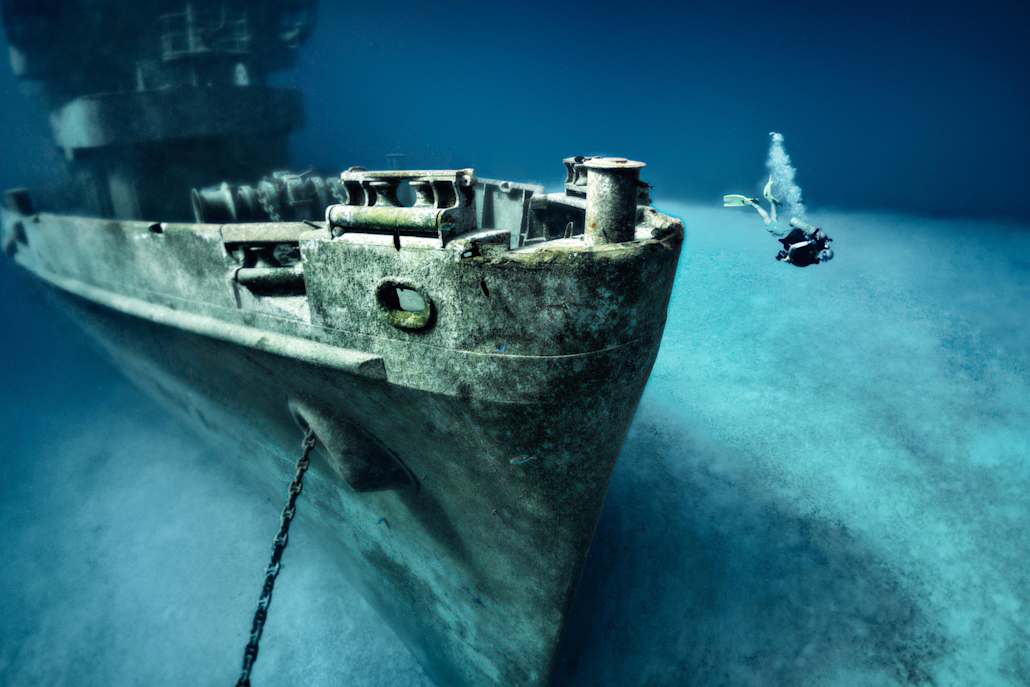 L'épave de l'USS Kittiwake est dans le top dix des endroits les plus incroyables de la planète.