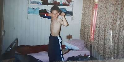 A photo of Poppin'C in his childhood.