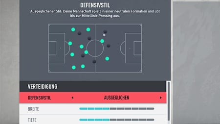 Unsere Empfehlung ist ein ausgeglichener Defensivstil.