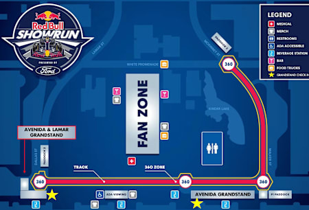 Red Bull Showrun Houston map