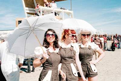 The participants and spectators are famous for their epochal style