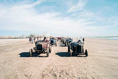 Prêts à décoller : les participants sur la plage de Wildwood, New Jersey.
