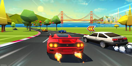 Un deportivo rojo enciende la post-combustión.