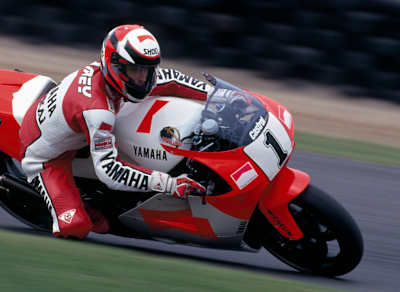 Wayne Rainey on his Yamaha in 1992.